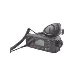 Radio Marina VHF / 25W Potencia TX / IPX7 Submersible 1m 30min / Display Full Dot-Matrix / Receptor DSC Clase D Dedicado / Micrófono HM-237B / NMEA 0183 / AquaQuake / Hecho en Japón