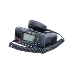 Radio VHF Móvil Marino, Función de cancelación de ruido, GPS interconstruido, Salida de potencia de 10W, Bocina Manual, Elimina Residuos de Agua de la Bocina, IPX7 Sumergible, Color Negro.
