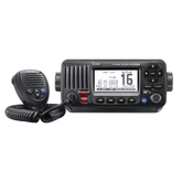 Radio VHF Móvil Marino, Función de cancelación de ruido, GPS interconstruido, Salida de potencia de 10W, Bocina Manual, Elimina Residuos de Agua de la Bocina, IPX7 Sumergible, Color Negro.