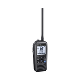 Radio portátil marino flotante con receptor AIS y GPS incluido, Tx: 156.025-157.425 MHz Rx: 156.050-163.275 MHz, opera en canales INT, USA, CAN, WX, Incluye antena, batería, cargador, cable de encendedor y clip.