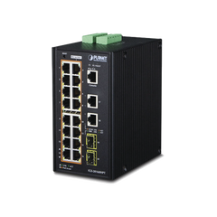Switch Industrial Administrable 16 puertos 10/100/1000 T 802.3at PoE + 2 Puertos 10/100/1000 T + 2 puertos 100/1000 X SFP