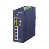 Switch PoE Industrial No Administrable de 4 Puertos PoE 10/100/1000T 802.3at, 2 Puertos SFP 10/1000X