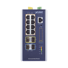 Switch Industrial Administrable Capa 3, Con 8 Puertos PoE Gigabit 802.3bt, 2 Puertos SFP de 1 G / 2.5 G, 2 Puertos SFP 10 G