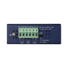 Convertidor de Medios Industrial de 1 Puerto Ethernet 10/100/1000 Base-T a 2 Puertos SFP 100/1000/2500 Base-X