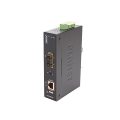 Convertidor de Medios Industrial PoE+ 1000BASE-LX a 10/100/1000BASE-T 802.3at (SC,SM) -20 km