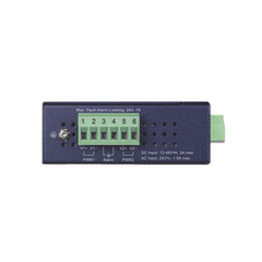 Convertidor de Medios PoE Industrial, Puerto SFP 1000BASE-SX/LX a Puerto RJ45 Gigabit con Salida PoE 802.3at (Hasta 30 W).