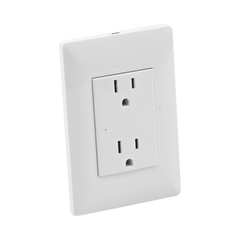Contacto Inteligente de Pared Doble 120, 15A, con Supresor de Picos Tipo A.