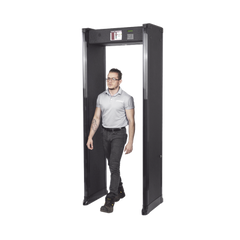Arco Detector de Metales de 6 Zonas para Intemperie con Anclaje para Fijarse al Piso. Incluye Sensor IR para evitar falsas Alarmas / Certificado por la Administración Federal de Aviación de EE. UU. (FAA)