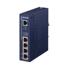 Extensor Industrial PoE, Entrada PoE 802.3 bt y 4 Puertos de Salida Gigabit 802.3 af/at
