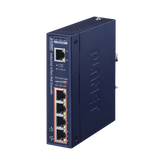 Extensor Industrial PoE, Entrada PoE 802.3 bt y 4 Puertos de Salida Gigabit 802.3 af/at