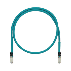 Patch Cord Cat5e de Grado Industrial 600V, Blindado SF/UTP, Calibre 24 AWG, Color Aqua, 15 Metros (49.21 Pies)
