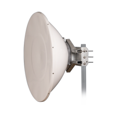 Antena Direccional de Alto Rendimiento / 35.5 ± 1 dBi / 4 ft / 5.9-7.125 GHz / Conectores RP-SMA / Alto Aislamiento al Ruido / Fácil Montaje y herraje de acero inoxidable / Radomo Incluido
