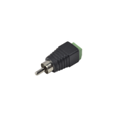 Adaptador RCA MACHO Tipo Jack Polarizado / Terminales Tipo Tornillo / Polarizado (+/-) / Recomendado para Video y AUDIO en sistemas de video vigilancia a 2 Hilos.