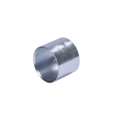 Cople 3" (76mm) pared gruesa con rosca galvanizado etiqueta amarilla