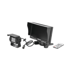 Sistema Profesional Alámbrico de Cámara de Reversa y Monitor para Vehículos de Trabajo y Montacargas
