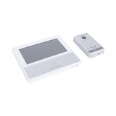 KIT DE VIDEOPORTERO IP COLOR BLANCO / Apertura con app / Súper elegante / Monitor WIFI / Alimentación 110vca