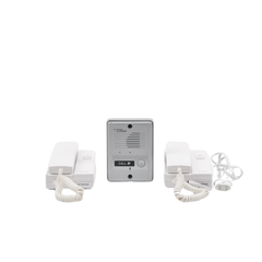 Kit de Audio Portero con 2 Auriculares y Frente de Calle