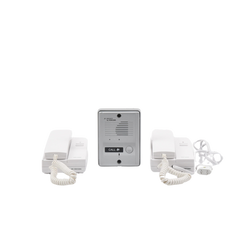 Kit de Audio Portero con 2 Auriculares y Frente de Calle