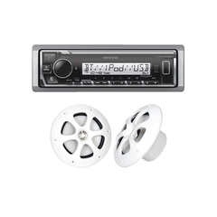 Kit de estéreo con Bluetooth KMR-M332BT | más Par de bocinas KFC-1613MRW