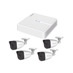 Kit IP 4 Megapixel / NVR de 4 Canales con 4 Puertos PoE / 4 Cámaras IP Dual Light con Micrófono Integrado / Bala para Exterior