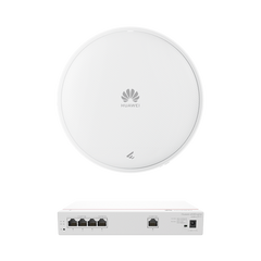 Kit de Router Multi-Servicio / 1 puerto 10/100/1000 Mbps(WAN) / 4 puertos 10/100/1000 Mbps(LAN) PoE / 50W + Punto de Acceso Wi-Fi 7 / 3.57 Gbps / MU-MIMO 2x2 (2.4GH y 5GHz) / Smart Antenna más cobertura / Instalación en techo y pared