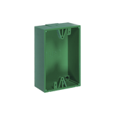 Caja trasera de montaje color verde para estaciones de parada STOPPER