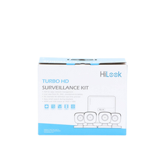 Kit TurboHD 720p / DVR 4 canales / 4 Cámaras Bala de Metal / 4 Cables 18 Mts / H.265+ / 1 Fuente de Poder Profesional / Accesorios de Instalación