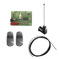 Kit Receptor inalámbrico con antena / Hasta 45M en linea de vista / INCLUYE dos controles y 3 metros de cable RG58 para la antena