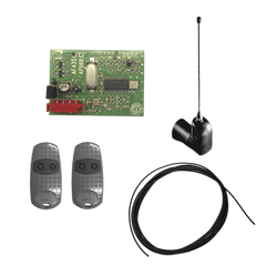 Kit Receptor inalámbrico con antena / Hasta 45M en linea de vista / INCLUYE dos controles y 3 metros de cable RG58 para la antena