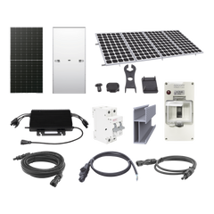 Kit Solar para Interconexión de 2.2KW de Potencia Pico 220Vcc con Microinversor y 4 Módulos de 575 W (Incluye Montaje y Protecciones)