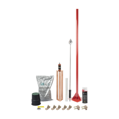 Kit Pararrayo con Punta en Aluminio con Accesorios para Protección de Diámetro de 160 m.
