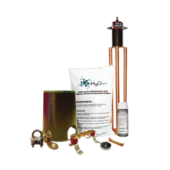Kit de Tierra Física con Electrodo TG100AB y accesorios de instalación.