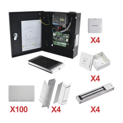 Kit de Control de Acceso con TARJETA para 4 Puertas / TODO INCLUIDO / Software IVMS4200 incluido