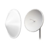 Kit de Antena y radomo, ganancia de 28 dBi, rango de frecuencia extendida (4.9 a 6.5 GHz), conectores N-Macho, incluye jumper, distancia de hasta 15 km