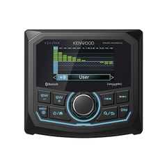 Estéreo marino sumergible IP66, con pantalla de 2.7 pulgadas, conexión Bluetooth, iluminación multicolor variable, con entrada USB