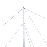 Kit de Torre Arriostrada de Techo de 24 m con Tramo STZ30G Galvanizada por Inmersión en Caliente (No incluye retenida).