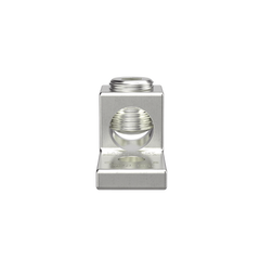 Terminal tipo Lengüeta Recta de Aluminio con Agujero 1/4", y Barril para Cable #14 - 2/0 AWG
