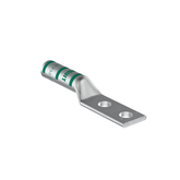Zapata de compresión LCC2-14A-Q para cal. 2 Awg, Doble barreno para tornillo prisionero de 1/4, Espaciado de orificio 16 mm, 1 Pz