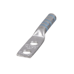 Zapata de compresión LCC6-14A-L para cal. 6 Awg, Doble barreno para tornillo prisionero de 1/4, Espaciado de orificio 16mm, 1 Pz