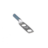 Zapata de compresión LCC6-38D-L para cal. 6 Awg, Doble barreno para tornillo prisionero de 3/8, Espaciado de orificio 25.4mm, 1 Pz