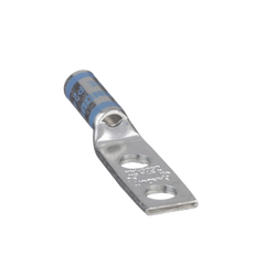 Zapata de compresión LCD6-14A-L para cal. 6 Awg, Doble barreno para tornillo prisionero de 1/4, Espaciado de orificio 16mm, 1 Pz
