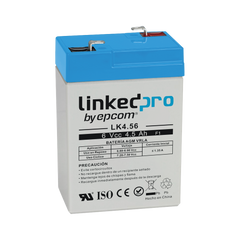 Batería de respaldo 6 V | 4.5 Ah | AGM | Especial para Seguridad Electrónica | UPS | Sistemas de Emergencia | Vida útil 5 años | Terminales F1 + Adaptador F2