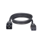 Cable de Alimentación Eléctrica Con Bloqueo de Seguridad, de IEC C20 a IEC C19, 60 cm de Largo, Color Negro, Paquete de 10 Piezas