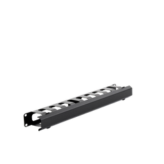 Organizador de Cables Horizontal de 1U para Rack de 19" con Cubierta Metálica