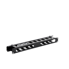 Organizador de Cables Horizontal de 1U para Rack de 19" con Cubierta Metálica