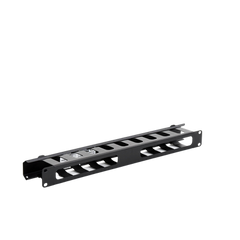 Organizador de Cables Horizontal de 1U para Rack de 19" con Cubierta Metálica