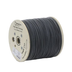 Carrete de 2 km de Fibra Óptica Drop Plana, Interior/Exterior G.657A2 Monomodo de 1 hilo (unifibra), Dieléctrica, Forro Negro, Compatible con Conectores FASC, FASCUP, FASCLC