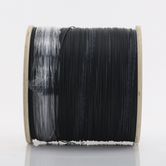 Carrete de 2 km de Fibra Óptica Drop Plana, Interior/Exterior G.657A2 Monomodo de 2 hilos (bifibra), Dieléctrica, Forro Negro, (No Soporta Conectores Mecánicos)