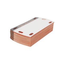 Etiqueta Autolaminada para Identificación de Fibra Óptica Paquete de 25 Piezas, Para Uso Interior/Exterior, Dimensiones de 90 x 50 mm (3.54 x 1.97 Pulgadas), Color Negro con Naranja