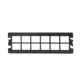 Placa acopladora vacía para Distribuidor de Fibra Óptica LP-ODF-8024, acepta 12 acopladores SC simplex o 12 acopladores LC Duplex, color negro